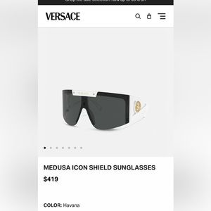 Versace Medusa Icon Shield Sunglasses VE4393